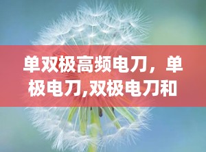 单双极高频电刀，单极电刀,双极电刀和氩气刀有什么区别