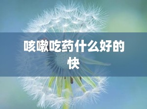 咳嗽吃药什么好的快