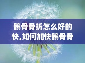 髌骨骨折怎么好的快,如何加快髌骨骨折的恢复速度