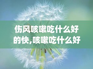 伤风咳嗽吃什么好的快,咳嗽吃什么好的快