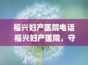 ﻿福兴妇产医院电话 福兴妇产医院，守护生命的港湾，联系电话，[电话号码]