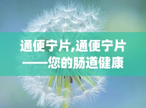 通便宁片,通便宁片——您的肠道健康守护者