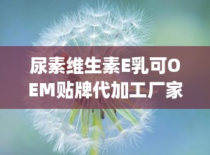 尿素维生素E乳可OEM贴牌代加工厂家直供