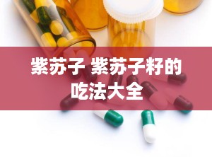 紫苏子 紫苏子籽的吃法大全