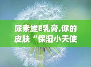 尿素维E乳膏,你的皮肤“保湿小天使”