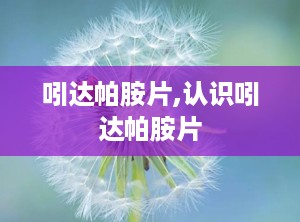 吲达帕胺片,认识吲达帕胺片