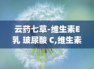 云药七草-维生素E乳 玻尿酸 C,维生素E乳玻尿酸