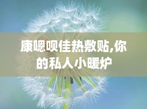 康嗯呗佳热敷贴,你的私人小暖炉