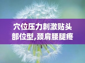 穴位压力刺激贴头部位型,颈肩腰腿疼痛的缓解之道”