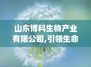 山东博科生物产业有限公司,引领生命健康产业，打造国际知名医疗器械品牌