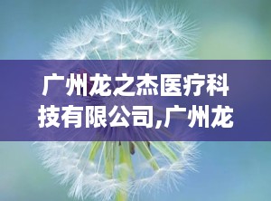 广州龙之杰医疗科技有限公司,广州龙之杰医疗科技有限公司引领医疗器械行业新篇章